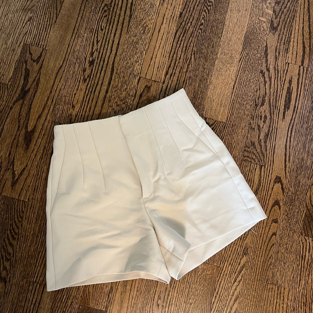 Zara Highwaisted Pleated Shorts XS